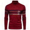 Men's Turtleneck Sweater - Fall Winter Fashion Long Sleeve Knit Pullover